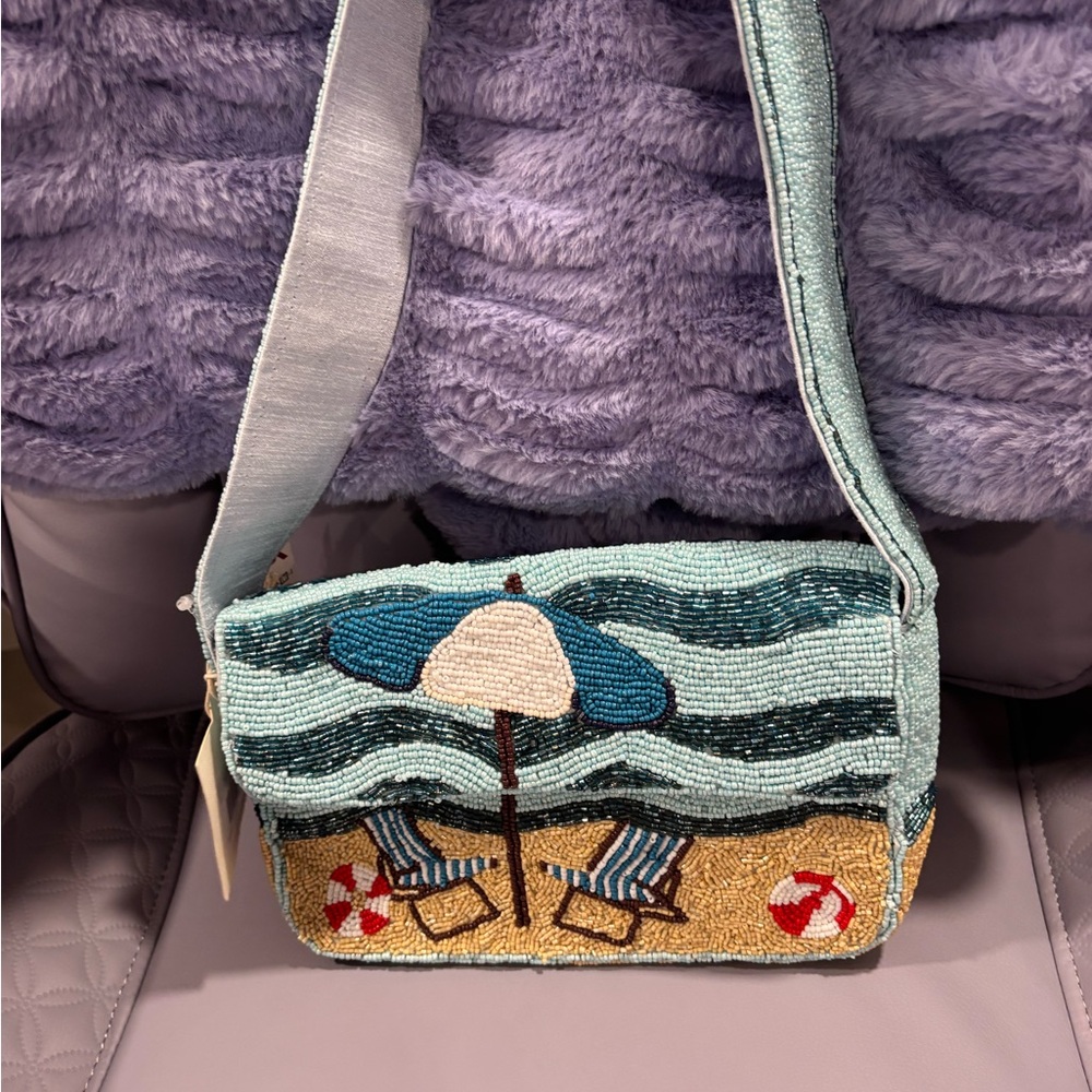 NWT Viral Beach Beaded Bag